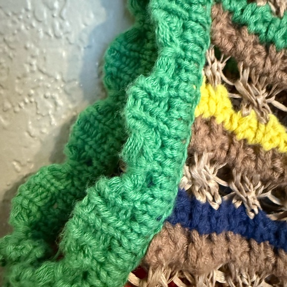 Zara Striped Crochet  Tank with Green Trim - Picture 8 of 12